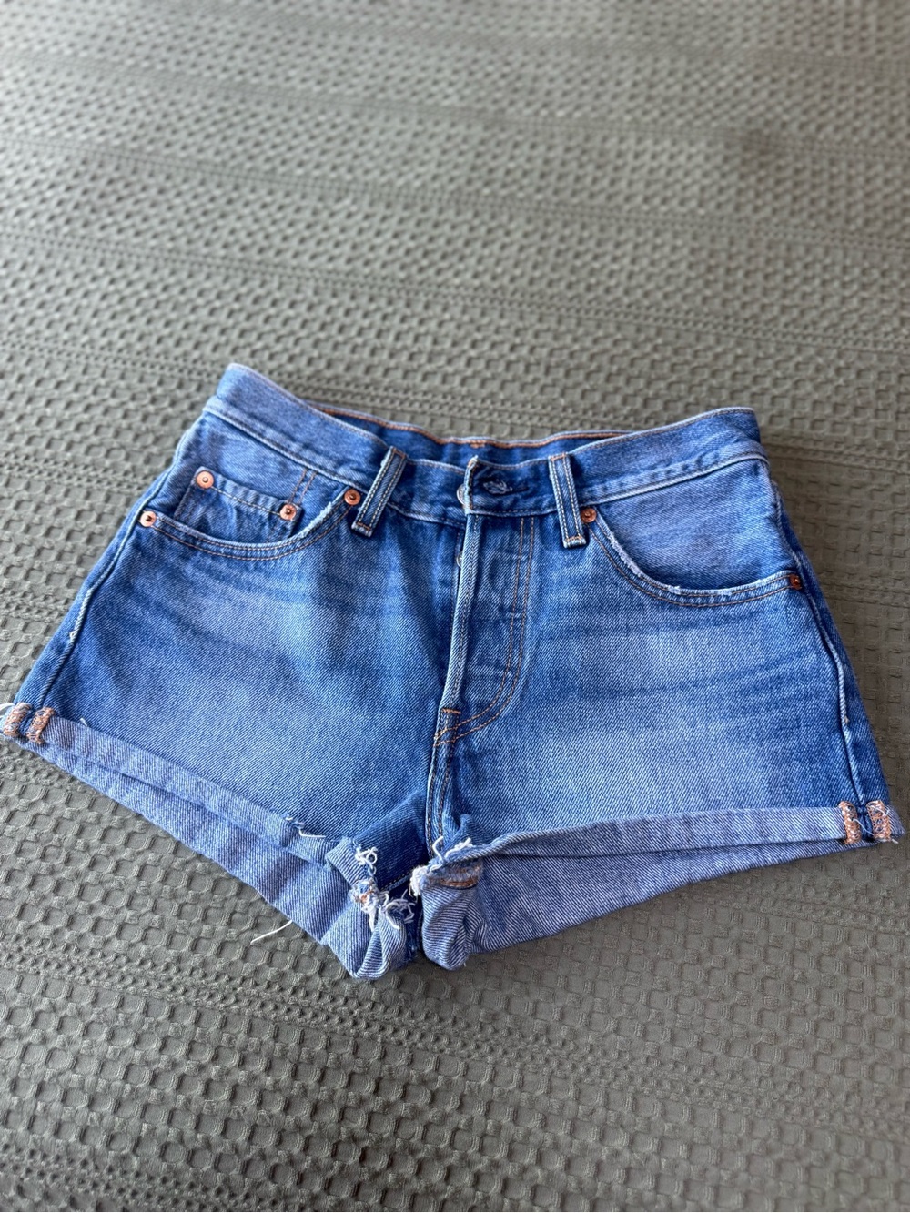 Levi's Blue Denim Rolled-Hem Women's Shorts